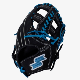 사사키 유소년 슈퍼프로 내야 야구 글러브 11.25인치 블랙/블루 ZY0210