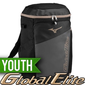 미즈노 글로벌엘리트 유소년 야구 백팩 개인 장비가방 블랙/카멜 1FJDC45093