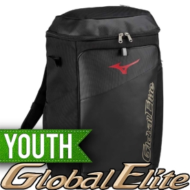 미즈노 글로벌엘리트 유소년 야구 백팩 개인 장비가방 블랙/레드 1FJDC45096