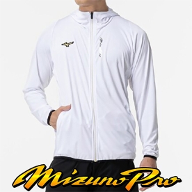 미즈노 프로 후드티 집업 후디 화이트 12JECK7501