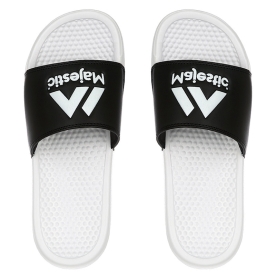 마제스틱 슬라이드 슬리퍼 남녀공용 화이트/블랙 ML175URSSP002