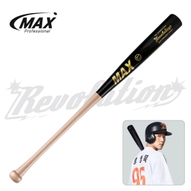 맥스 레볼루션 야구 나무 배트 우드배트 황영묵 선수 모델 블랙/네츄럴 S9006