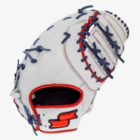 사사키 슈퍼프로 1루 미트 야구 글러브 13인치 화이트/레드 Z0114