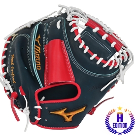미즈노 프로 A에디션2 포수 미트 야구 글러브 34인치 네이비/레드 1AGCH25000