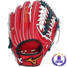 미즈노 프로 A에디션2 외야 야구 글러브 12.75인치 레드/네이비 1AGGH25017 **사