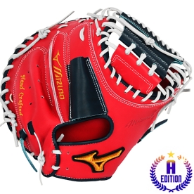 미즈노 프로 A에디션2 포수 미트 야구 글러브 34인치 레드/네이비 1AGCH25000