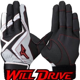 미즈노 윌드라이브 야구 배팅 장갑 블랙/그레이 1EJEA55409