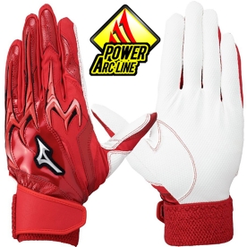 미즈노 프로 야구 배팅 장갑 실리콘 파워 아크 레드 1EJEA55162