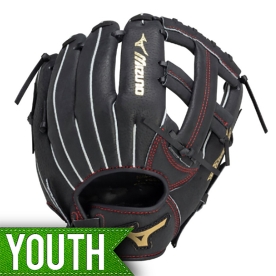 미즈노 유소년 와일드키즈 내야 야구 글러브 10인치 블랙 1AJGY3280009