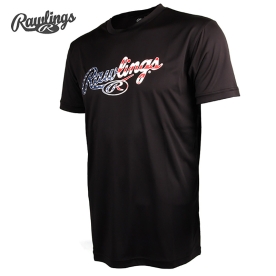 롤링스 반팔 티셔츠 아메리카 로고 블랙 AST8S04-B