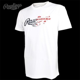 롤링스 반팔 티셔츠 아메리카 로고 화이트 AST8S04-W