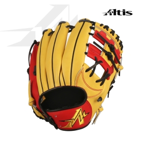알티스 JP라인 스티어 내야 야구 글러브 12인치 옐로우/레드 I-440W