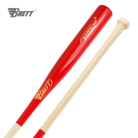 브렛 메이플 야구 컴포짓 펑고배트 나무 배트 우드배트 프로모델 레드/네츄럴
