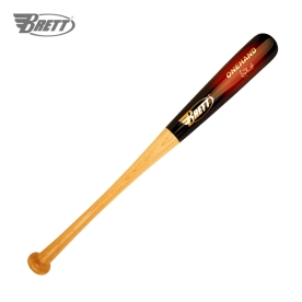 브렛 야구 트레이닝 원핸드 배트 우드 배트 블랙/레드