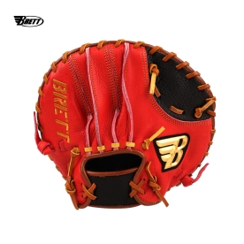 브렛 수비연습용 내야 글러브 야구 트레이닝 팬케익 글러브 블랙/레드 SSG-12