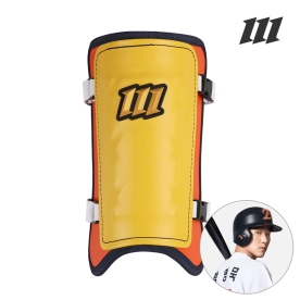 모리모토 엘리트 야구 타자 풋가드 정강이 보호대 황영묵 선수 모델 옐로우 오렌지 네이비