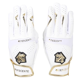 데상트 야구 배팅 장갑 천연양피 화이트 SO123WGL21