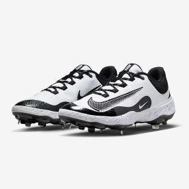 나이키 알파 허라치 엘리트4 로우 징스파이크 야구화 화이트/블랙 FD2745-110
