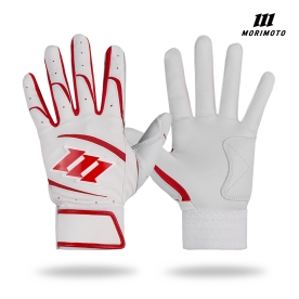 모리모토 야구 배팅장갑 타자 장갑 화이트/레드 MBTG-291