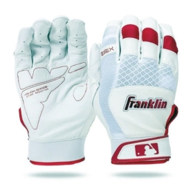 프랭클린 야구 배팅장갑 SHRK-SORB 화이트/레드 20926