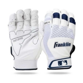 프랭클린 야구 배팅장갑 SHRK-SORB 화이트/네이비 20925