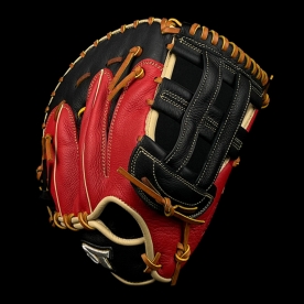 스톰 2025 운 실버라벨 1루 미트 야구 글러브 닭발형 13인치 블랙/레드/탄