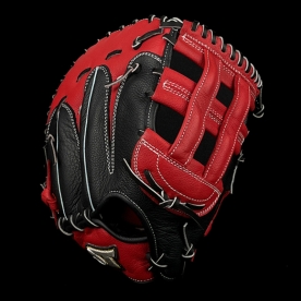 스톰 2025 운 실버라벨 1루 미트 야구 글러브 닭발형 13인치 레드/블랙