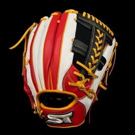 스톰 2025 운 실버라벨 내야 야구 글러브 변형십자웹 11.75인치 레드/화이트