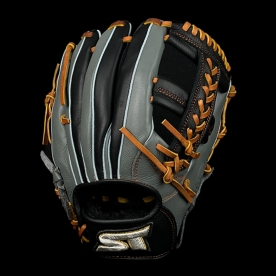 스톰 2025 운 실버라벨 내야 야구 글러브 변형십자웹 11.75인치 그레이/블랙