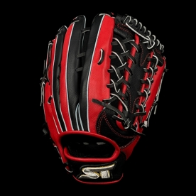 스톰 2025 운 실버라벨 외야 야구 글러브 신형이치로웹 13인치 블랙/레드