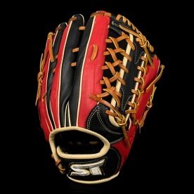 스톰 2025 운 실버라벨 외야 야구 글러브 신형이치로웹 13인치 블랙/레드/탄