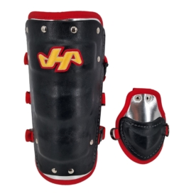 하타케야마 야구 타자 풋가드 정강이 보호대 블랙/실버/레드 FG-850 BSR