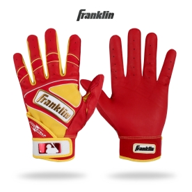 프랭클린 야구 배팅 장갑 파워스트랩 프로 커스텀 레드/옐로우/화이트 P502303