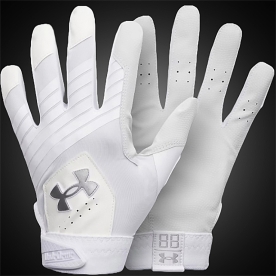 언더아머 클린업 야구 배팅 장갑 화이트 6000253 100