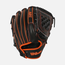 윌슨 2025 KOR A2K B2 투수 글러브 12인치 블랙/오렌지 WTA2K25KRB2BK1