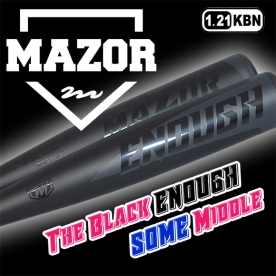 메이저 이너프 더블랙 썸미들 약미들 알로이 야구배트 블랙