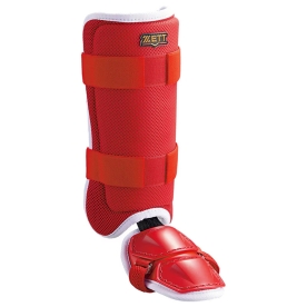 제트 야구 타자 풋가드 정강이 보호대 레드/화이트 BLL320AC 6411 던