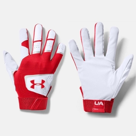 언더아머 UA 클린업 야구 배팅장갑 레드/화이트 1341970 600
