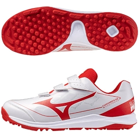 미즈노 야구 인조잔디화 야구화 화이트/레드 11GT252562