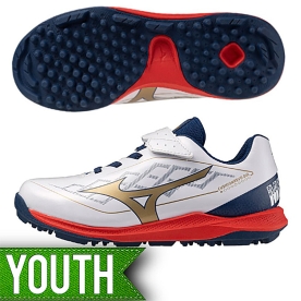미즈노 유소년 야구 인조잔디화 야구화 네이비/레드 11GT252742
