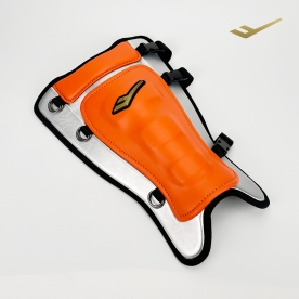 프로-스펙스 포프로 야구 롱 풋가드 보호대 오렌지/실버