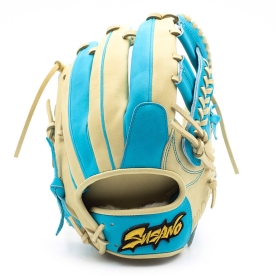 스사노 프로 엘리트 내야 야구 글러브 11.5인치 십자웹 스카이블루/카멜 SUPEI75