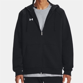 언더아머 UA 라이벌 플리스 풀집업 후디 후드집업 블랙 1379767 001