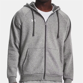 언더아머 UA 라이벌 플리스 풀집업 후디 후드집업 그레이 1379767 025