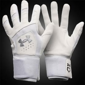 언더아머 야구 배팅 장갑 야드 10 롱 커프 화이트 6009230 100