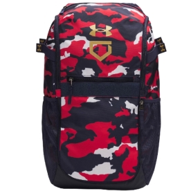 언더아머 UA 유틸리티 베이스볼 BP 프린트 백팩 네이비/레드 1369318 412
