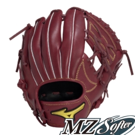 미즈노 유소년 MZ SOFTER 내야 야구 글러브 S사이즈 와인 1AJGY3360083