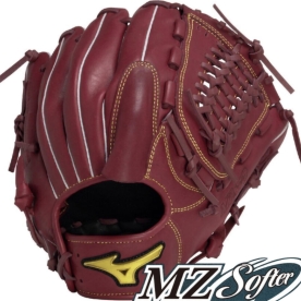 미즈노 MZ SOFTER 투수 올라운드 야구 글러브 12인치 와인 1AJGR3380183
