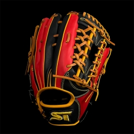 스톰 운 골드라벨 외야 글러브 13인치 신형이치로웹 블랙/레드/옐로우
