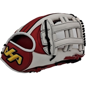 하타케야마 오리지널 샵오더 외야 야구 글러브 화이트/레드 HK-T97